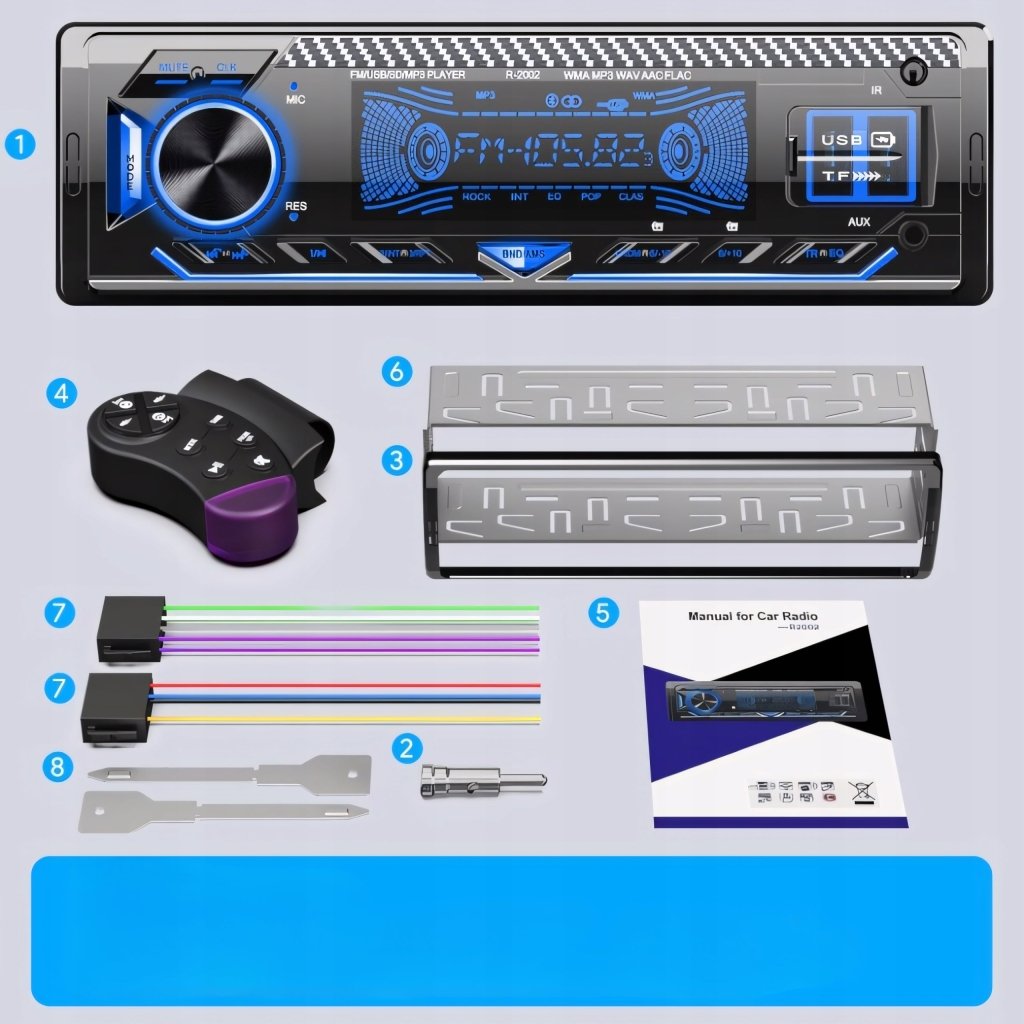 Radio samochodowe 1 DIN 4x65W bluetooth 5.0 RDS | REEVE