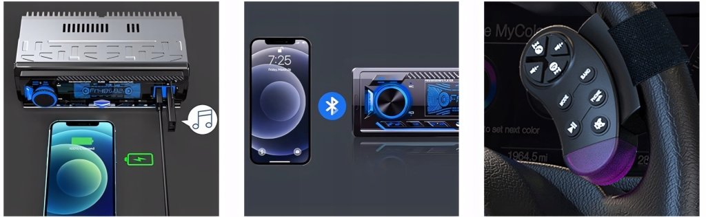 Radio samochodowe 1 DIN 4x65W bluetooth 5.0 RDS | REEVE