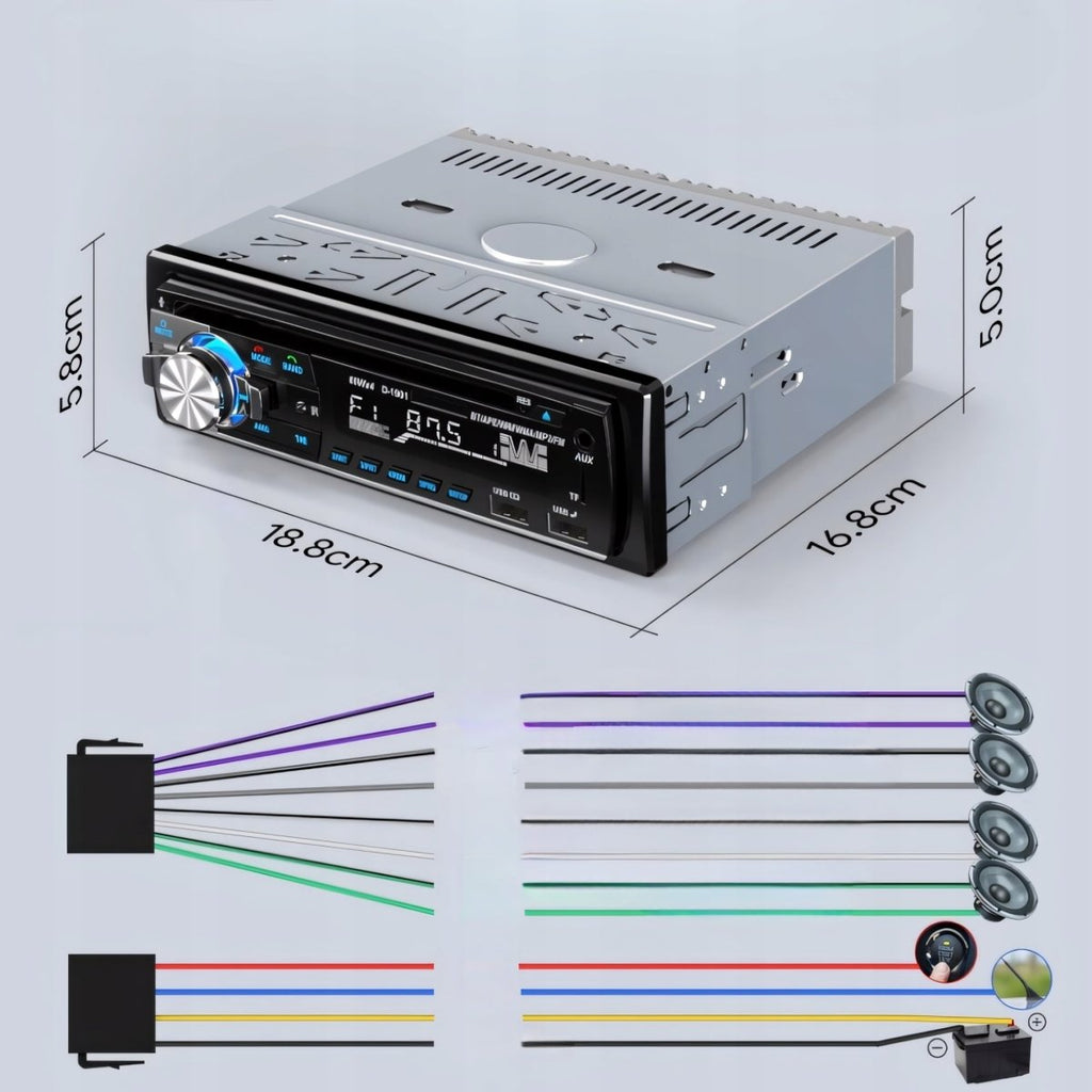 Radio samochodowe Cenxiny 1 - DIN Bluetooth RDS | REEVE