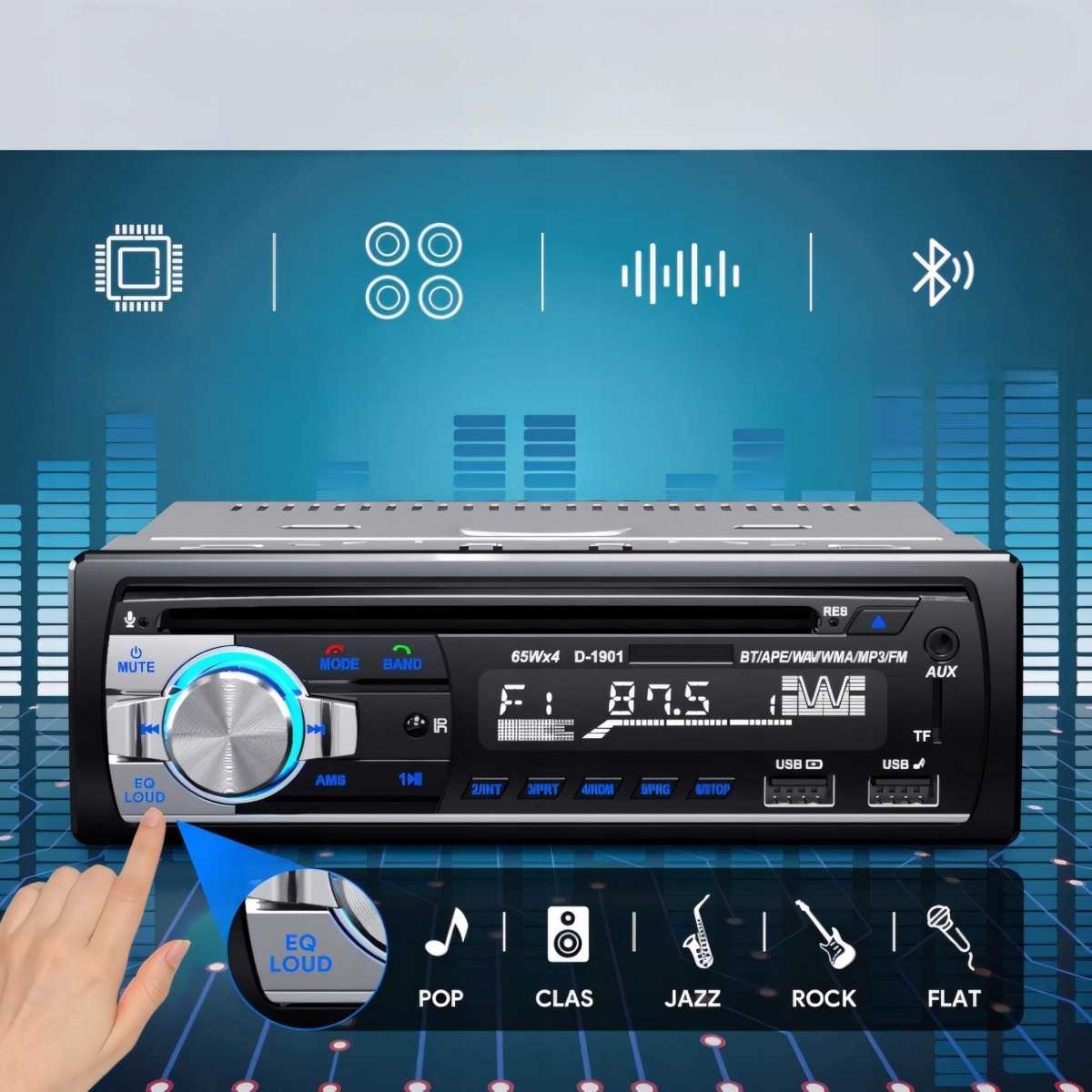 Radio samochodowe Cenxiny 1 - DIN Bluetooth RDS | REEVE