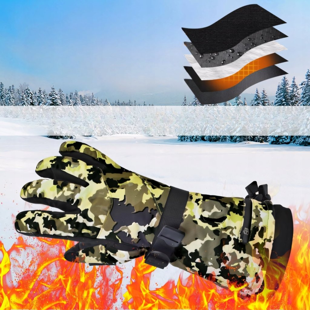 Rękawice ogrzewane elektrycznie 3000mAh rozmiar XXL moro | REEVE