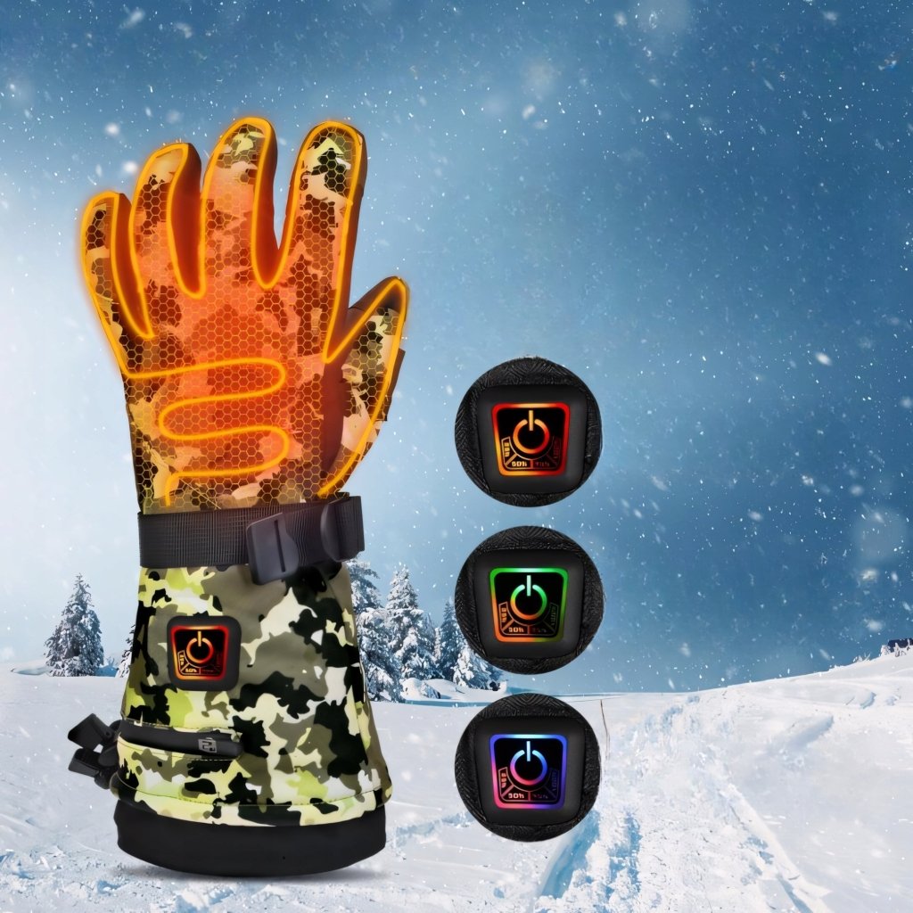 Rękawice ogrzewane elektrycznie 3000mAh rozmiar XXL moro | REEVE