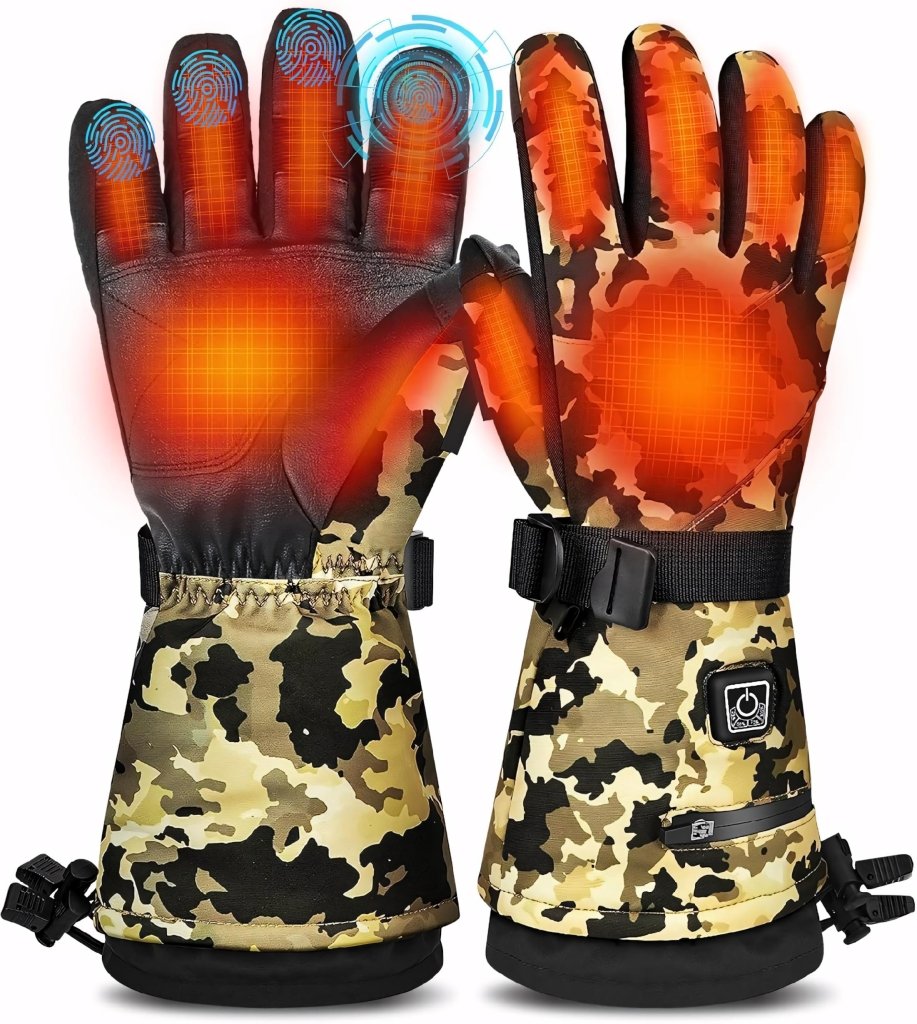 Rękawice ogrzewane elektrycznie 3000mAh rozmiar XXL moro | REEVE