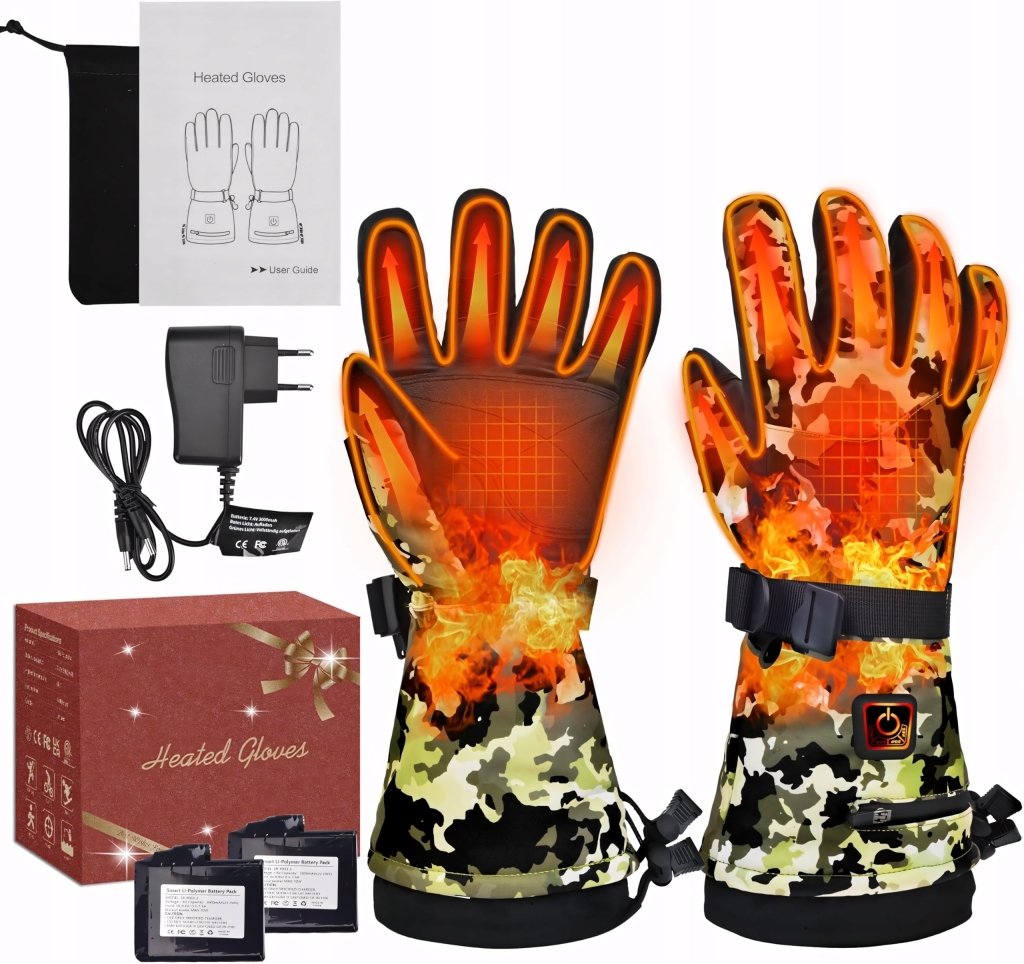 Rękawice ogrzewane elektrycznie 3000mAh rozmiar XXL moro | REEVE