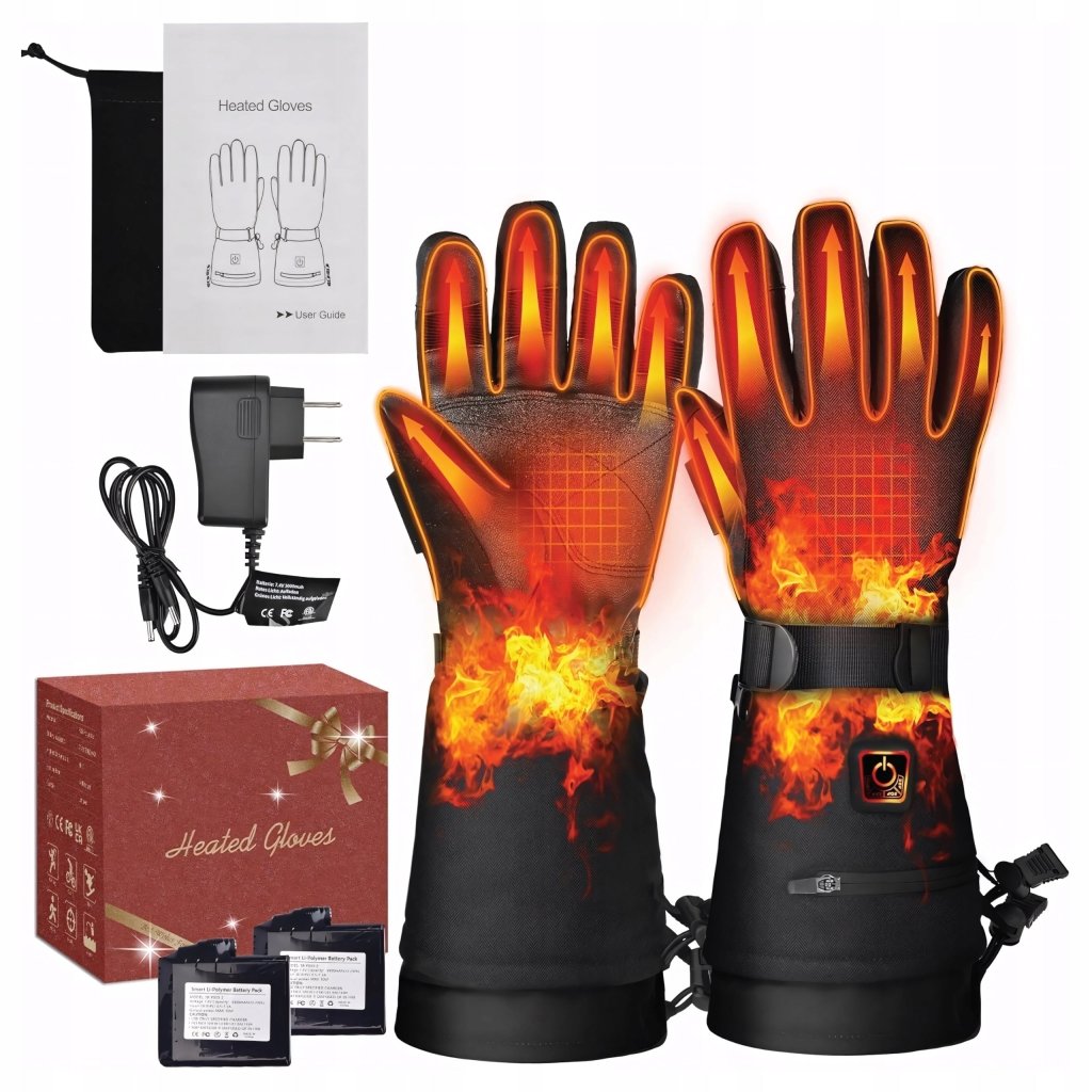 Rękawice ogrzewane elektrycznie zimowe 3000mAh rozmiar XL czarne | REEVE