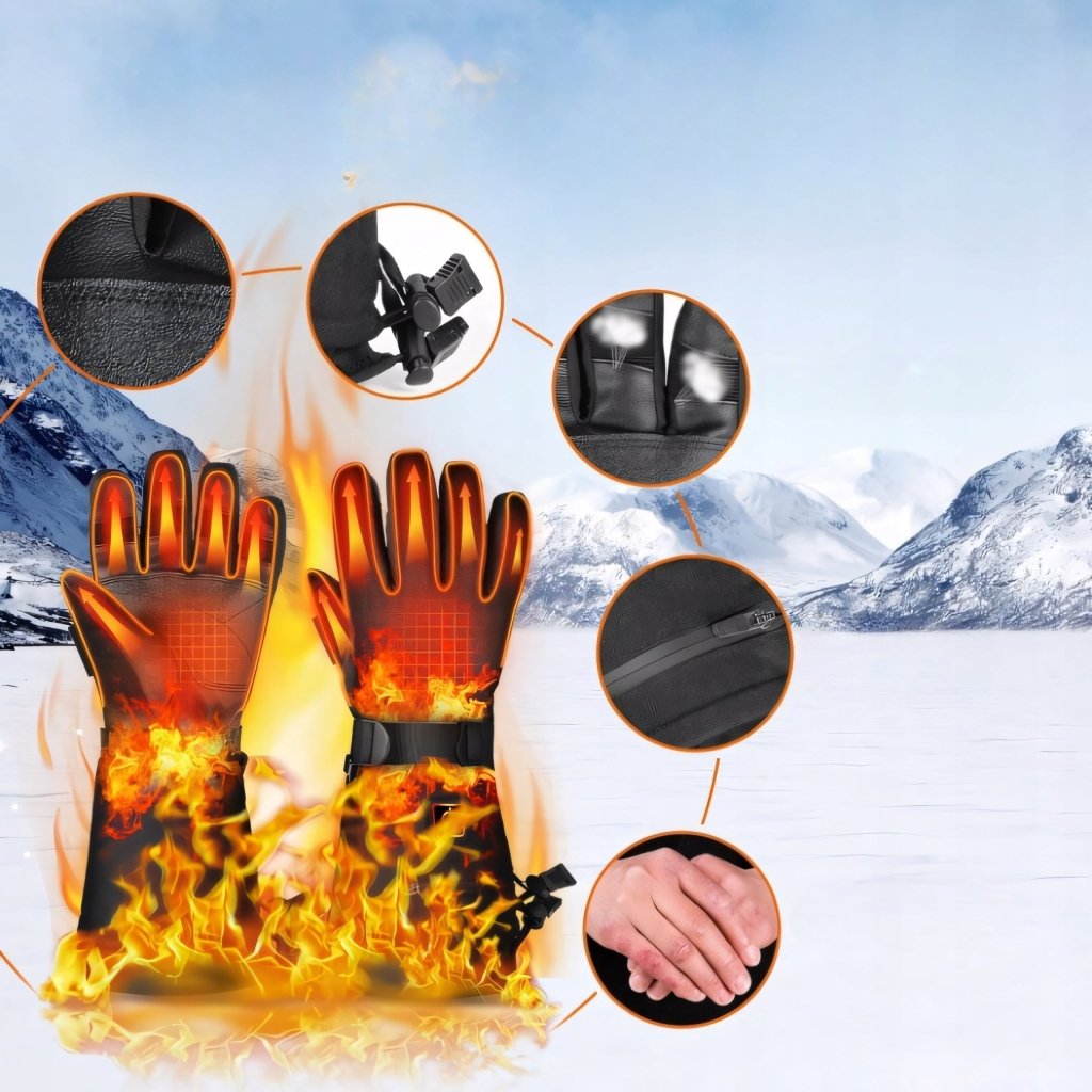 Rękawice ogrzewane L czarne – 10h Ciepła | REEVE