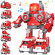 Robot transformer 5w1 — straż pożarna, LED i dźwięk, 31,5 cm