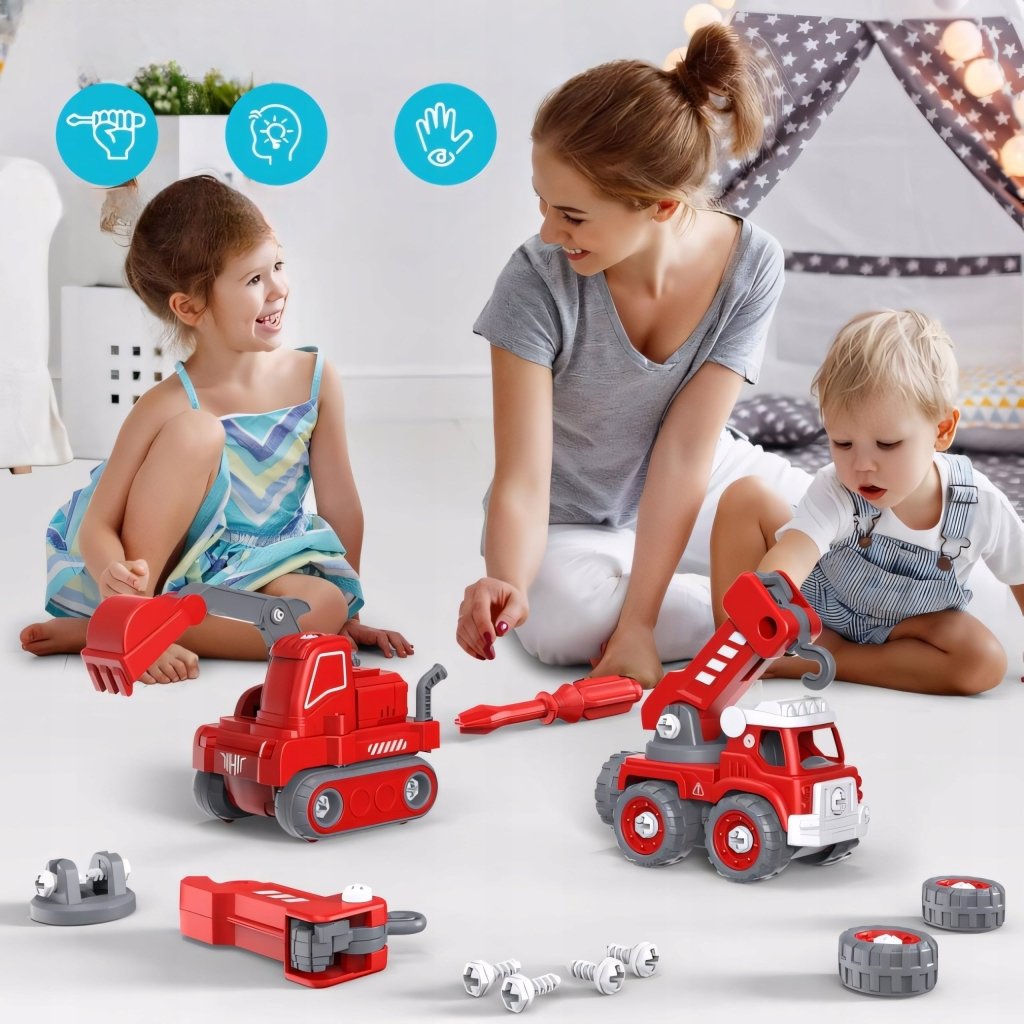 Robot transformer 5w1 – straż pożarna, LED, dźwięk, XXL (31,5 cm) | REEVE