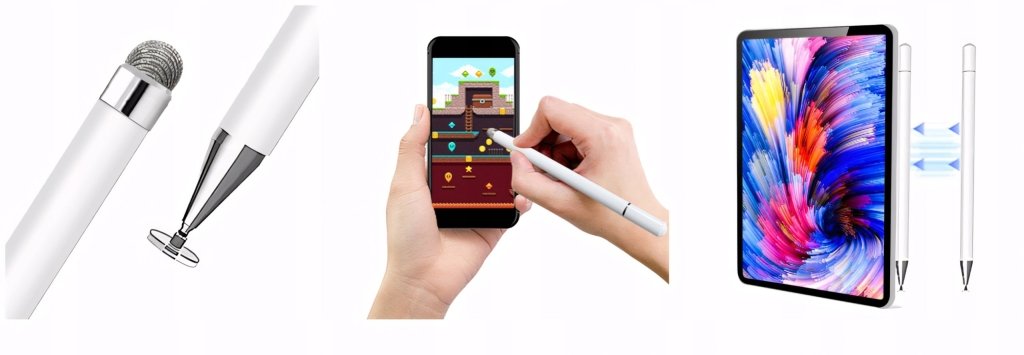 Rysik stylus pen uniwersalny biały – 2 w 1 | REEVE