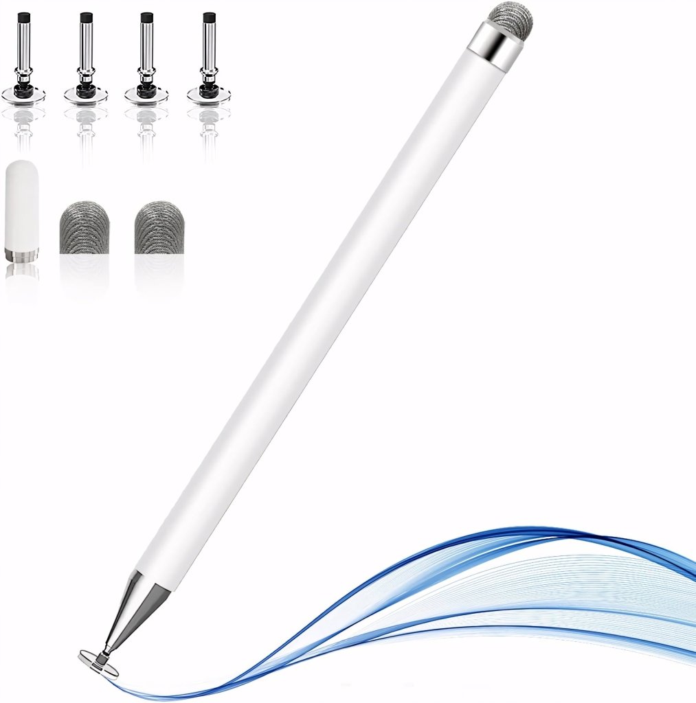 Rysik stylus pen uniwersalny biały – 2 w 1 | REEVE