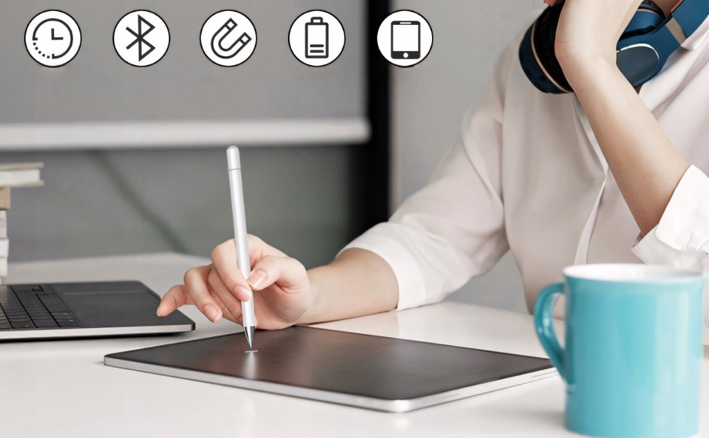 Rysik stylus pen uniwersalny biały – 2 w 1 | REEVE