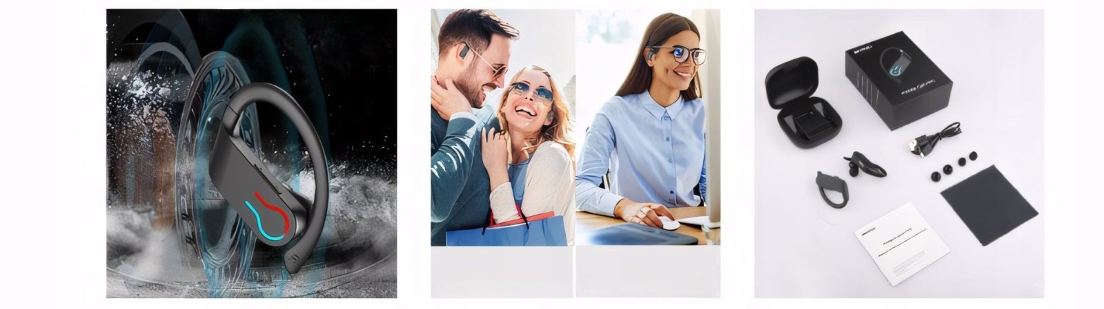 Słuchawki bezprzewodowe bluetooth 5.1 sportowe z powerbankiem | REEVE