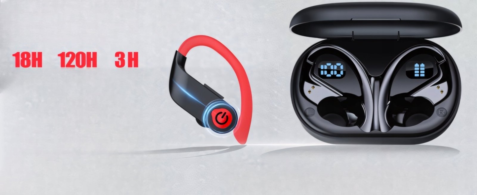 Słuchawki sportowe TWS IP7 60h bas | REEVE