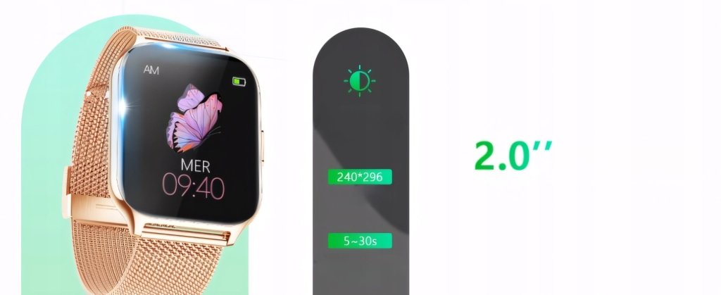 Smartwatch damski różowy 50mm polskie menu IP68 | REEVE