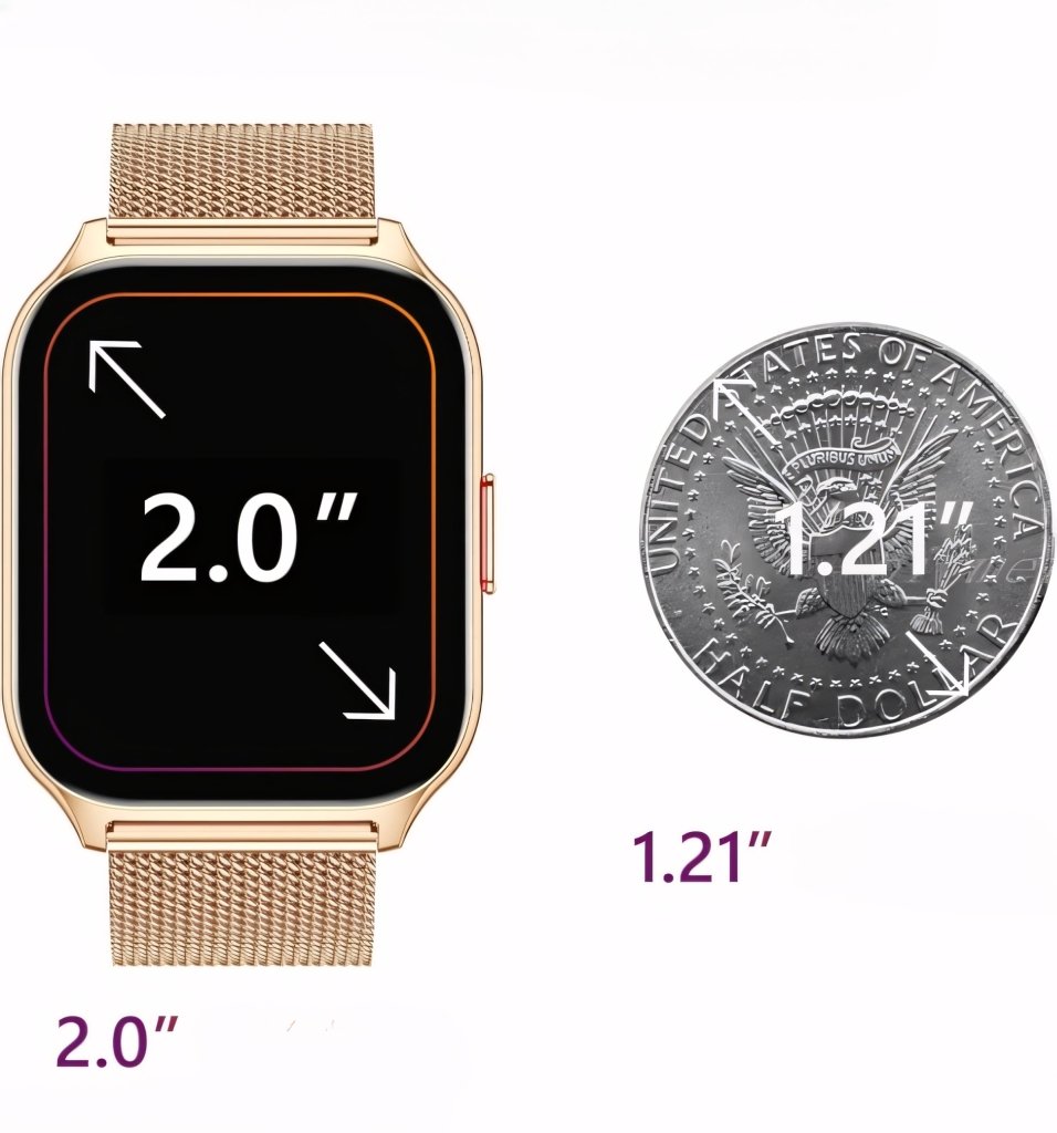 Smartwatch damski różowy 50mm polskie menu IP68 | REEVE