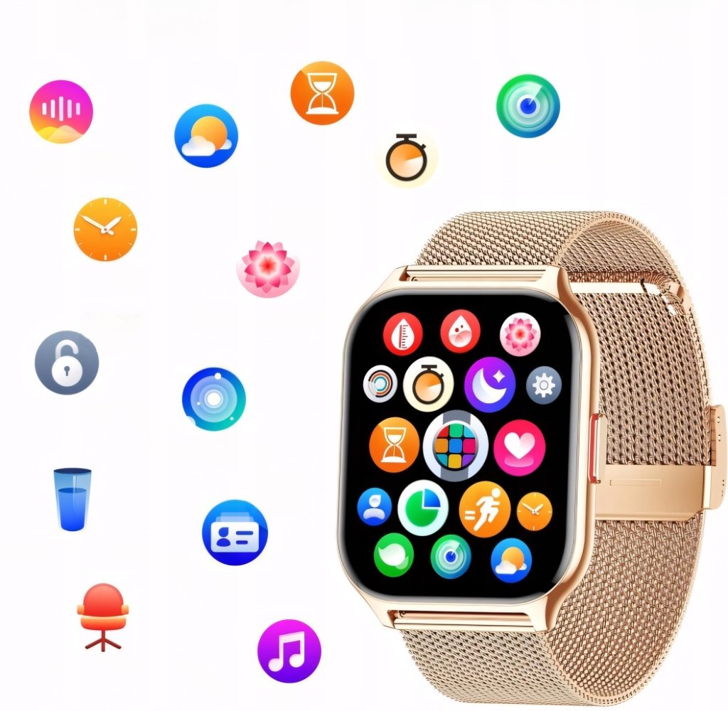 Smartwatch damski różowy 50mm polskie menu IP68 | REEVE