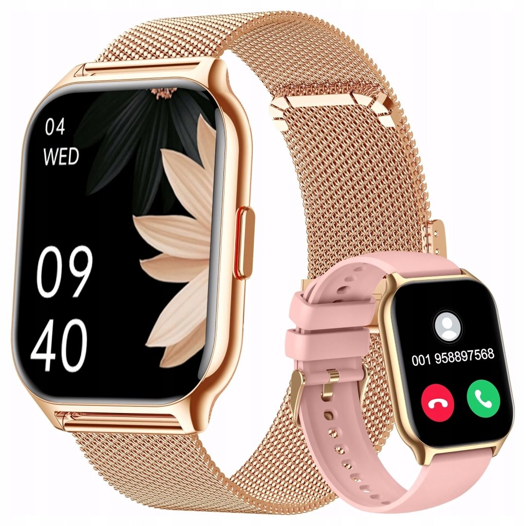 Smartwatch damski różowy 50mm polskie menu IP68 | REEVE