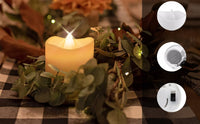 Świeczki LED tealight 24 szt., migoczący płomień, ciepła biel | REEVE