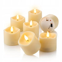 Świeczki LED tealight 24 szt., migoczący płomień, ciepła biel | REEVE