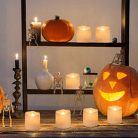 Świeczki LED tealight migoczące, 24 sztuki, ciepły biały | REEVE
