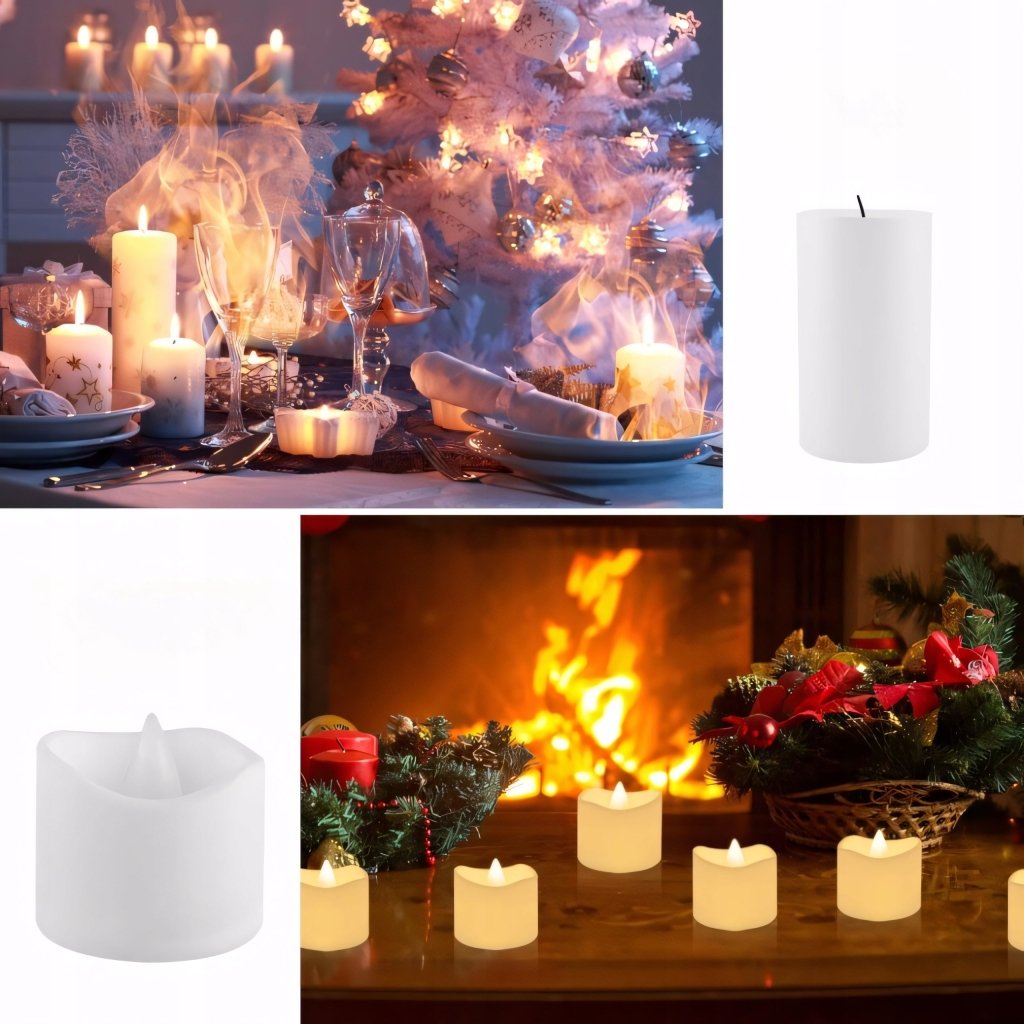 Świeczki LED tealight migoczące, 24 sztuki, ciepły biały | REEVE