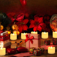 Świeczki LED tealight migoczące, 24 sztuki, ciepły biały | REEVE