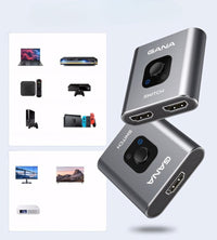 Switch HDMI dwukierunkowy 4K 60 Hz, 2 × 1 lub 1 × 2, aluminium | REEVE