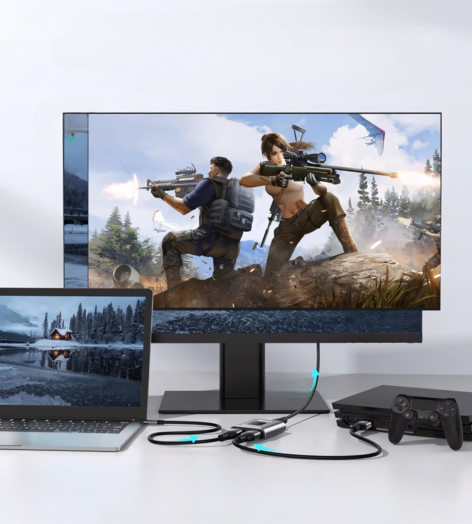 Switch HDMI dwukierunkowy 4K 60 Hz, 2 × 1 lub 1 × 2, aluminium | REEVE