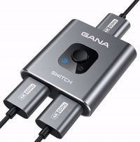 Switch HDMI dwukierunkowy 4K 60 Hz, 2 × 1 lub 1 × 2, aluminium | REEVE