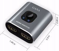 Switch HDMI dwukierunkowy 4K 60 Hz, 2 × 1 lub 1 × 2, aluminium | REEVE
