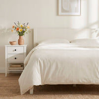 Szafka nocna biała z 2 szufladami i półką, 60 cm | REEVE