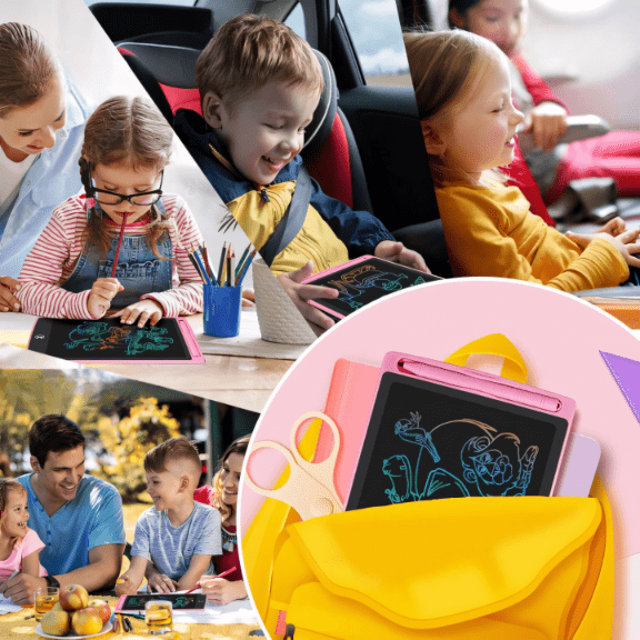 Tablet graficzny LCD 8.5" różowy dla dzieci 2+ | REEVE