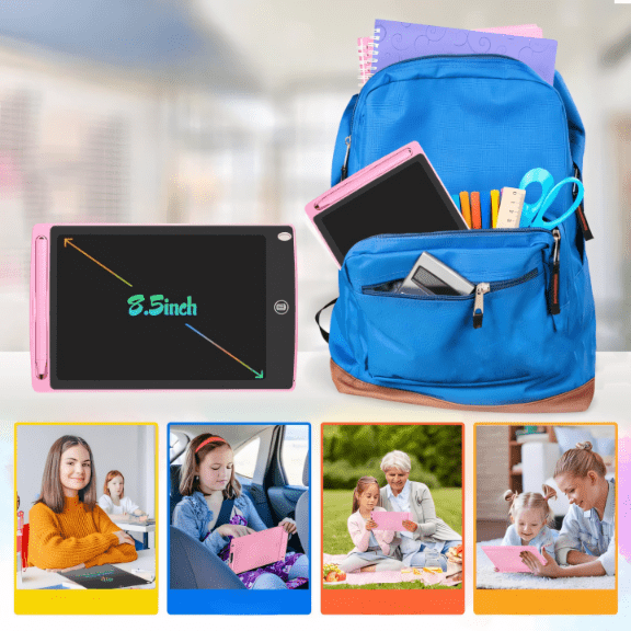 Tablet graficzny LCD 8.5" różowy dla dzieci 2+ | REEVE