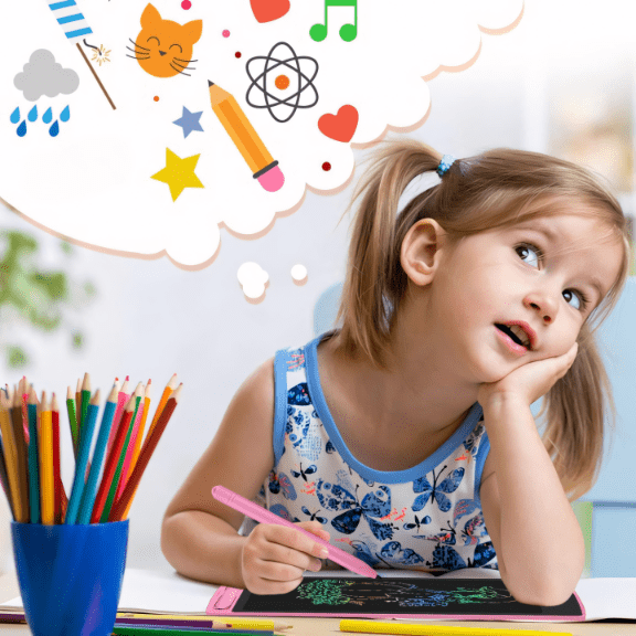 Tablet graficzny LCD 8.5" różowy dla dzieci 2+ | REEVE