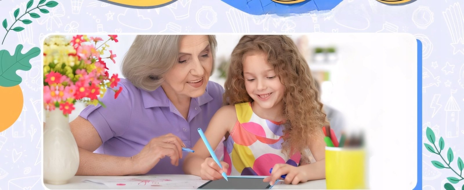 Tablet graficzny znikopis dla dzieci 8,5" niebieski | REEVE