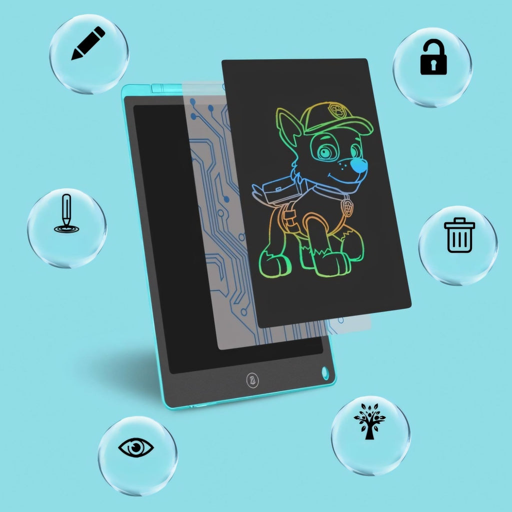 Tablet graficzny znikopis dla dzieci 8,5" niebieski | REEVE