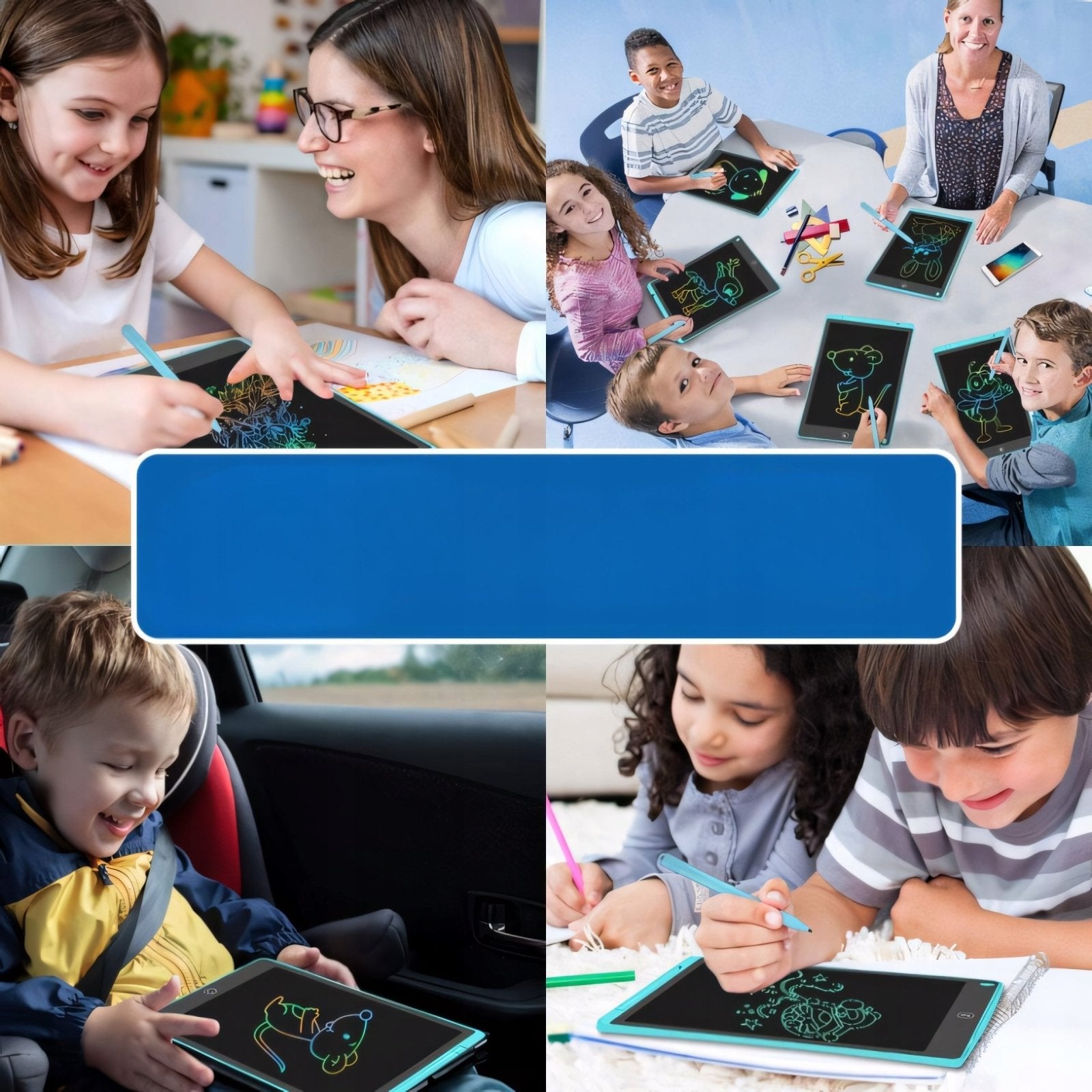 Tablet graficzny znikopis dla dzieci 8,5" niebieski | REEVE