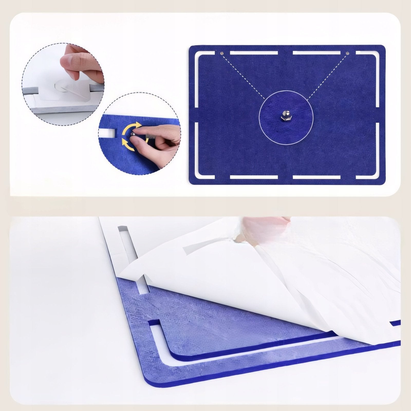 Tablica filcowa 79x56 cm niebieska samoprzylepna | REEVE