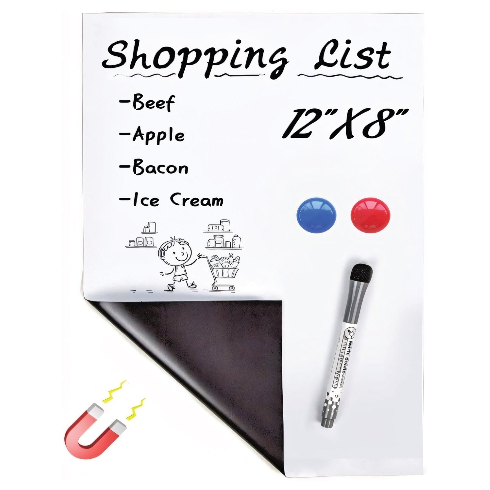 Tablica magnetyczna A4 30x20cm + marker | REEVE