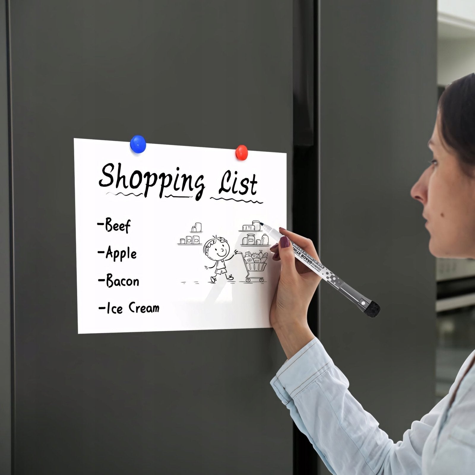 Tablica magnetyczna A4 30x20cm + marker | REEVE