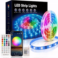 Taśma LED RGB 20 m, 5050, Bluetooth, aplikacja i pilot, IP20 | REEVE