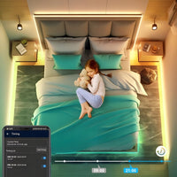 Taśma LED RGB 20 m, 5050, Bluetooth, aplikacja i pilot, IP20 | REEVE