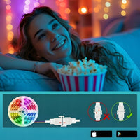 Taśma LED RGB 20 m, 5050, Bluetooth, aplikacja i pilot, IP20 | REEVE