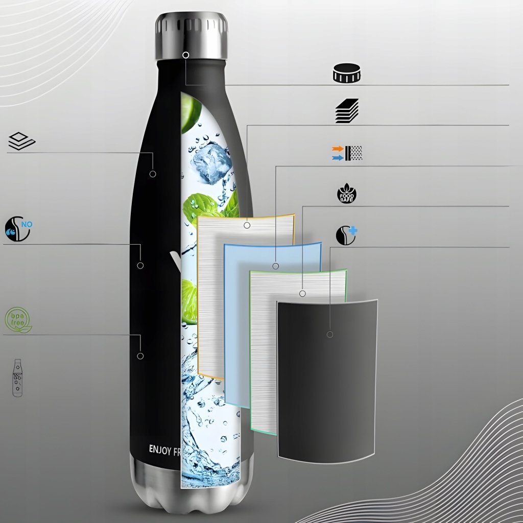 Termos stalowy 1000ml próżniowy butelka termiczna szczelny | REEVE