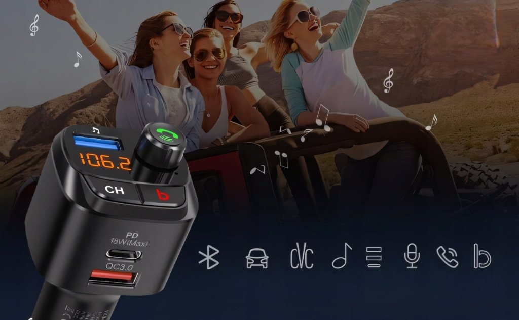 Transmiter FM bluetooth Nulaxy NX12 PD 18W QC3.0 | REEVE