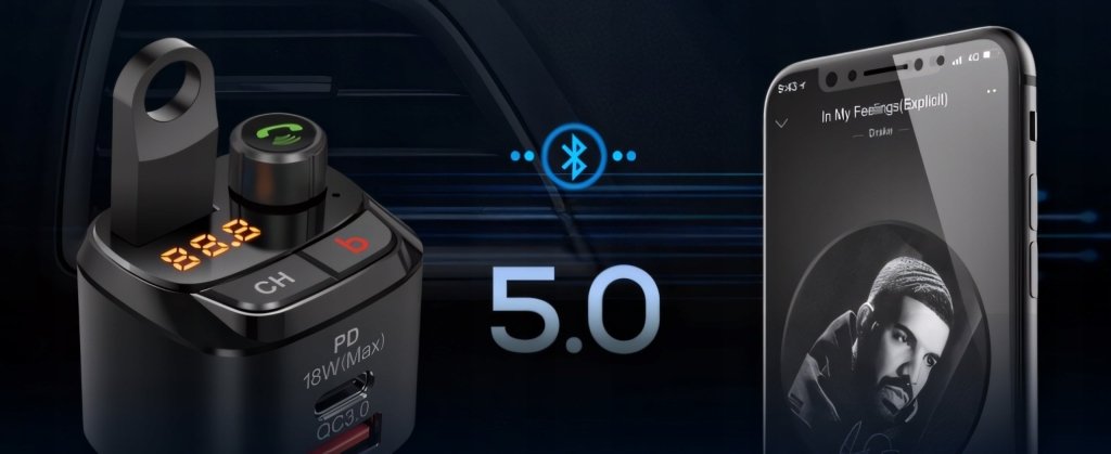 Transmiter FM bluetooth Nulaxy NX12 PD 18W QC3.0 | REEVE