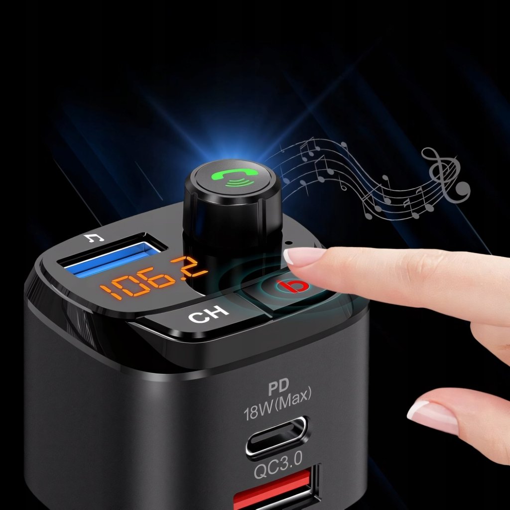 Transmiter FM bluetooth Nulaxy NX12 PD 18W QC3.0 | REEVE