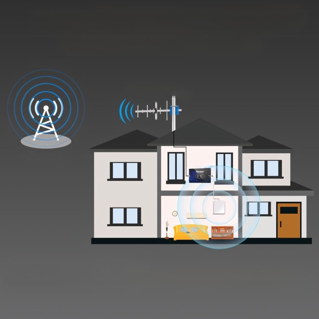 Wzmacniacz sygnału GSM/3G/4G LTE 70 dB z anteną Yagi, 15 m kabla | REEVE