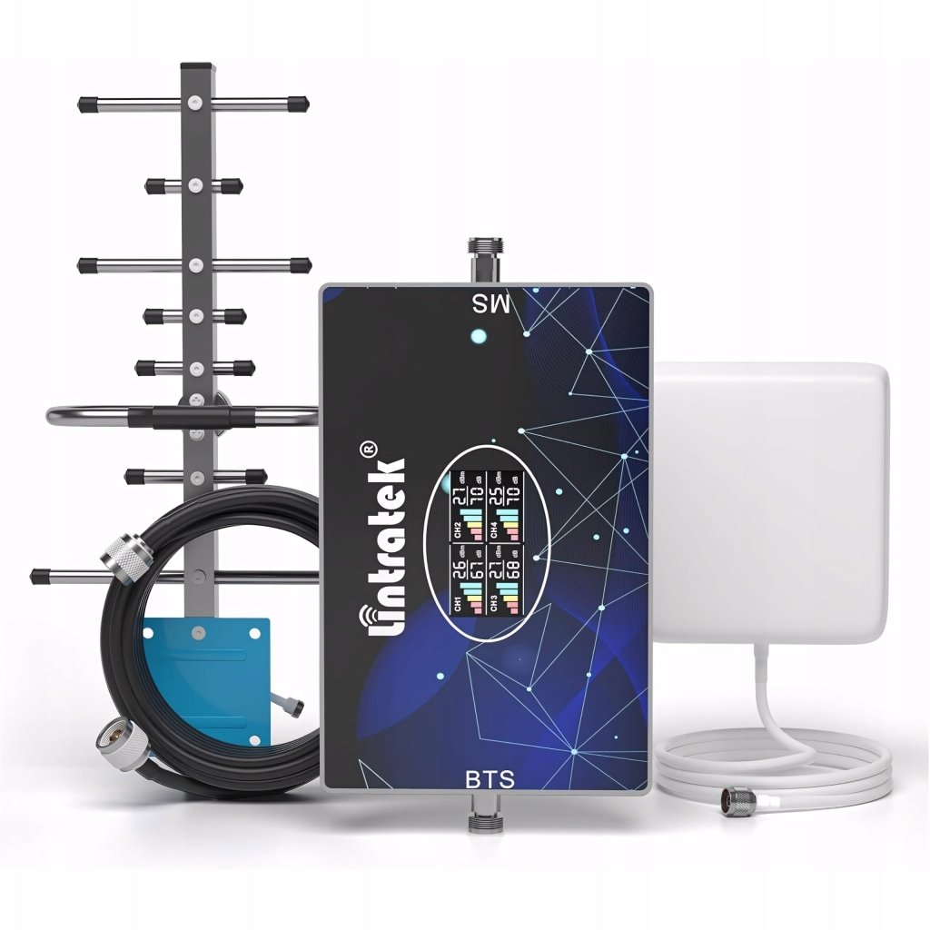 Wzmacniacz sygnału GSM/3G/4G LTE 70 dB z anteną Yagi, 15 m kabla | REEVE