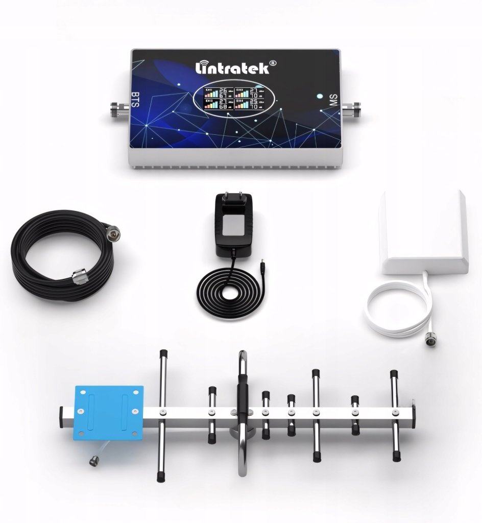 Wzmacniacz sygnału GSM/3G/4G LTE 70 dB z anteną Yagi, 15 m kabla | REEVE